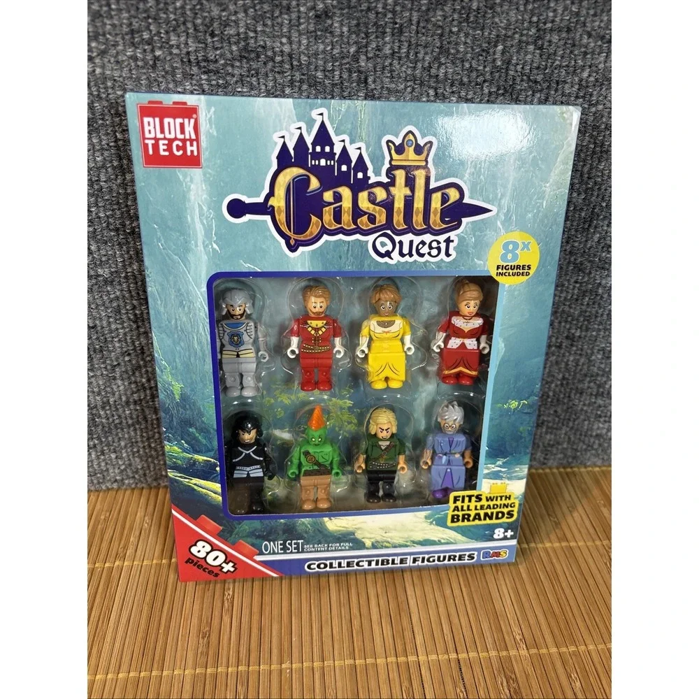 Block Tech Castle Quest Troll Fortress‎ 225pc & 8pc Figures Building Set Bundle